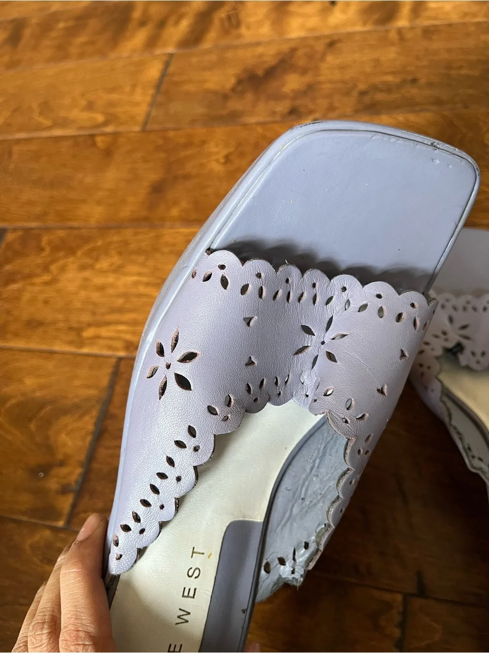 Nine West Lavender Wedge Sandals